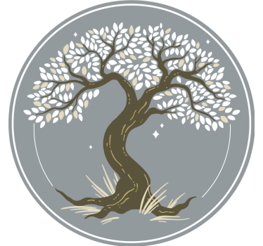 Onderzetters elegante boom silhouet - TenStickers