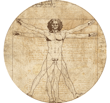 Moderne onderzetters vitruviaanse figuur illustratie - TenStickers