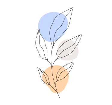 Moderne onderzetters abstract botanische lijntekening - TenStickers