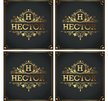 Gepersonaliseerde onderzetters Elegantie - TenStickers