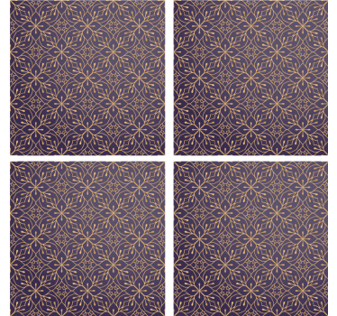 Onderzetters bloemenprint stijl - TenStickers