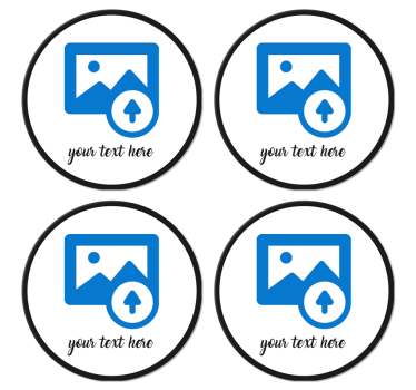 Onderzetters met texturen Aangepaste afbeelding met tekst - TenStickers