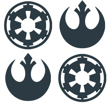 Moderne onderzetters symbolische emblemen collectie - TenStickers