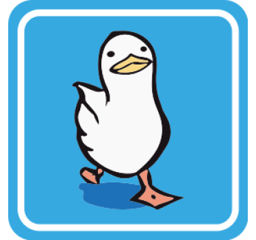 Wandelende cartoon eend enge onderzetters - TenStickers