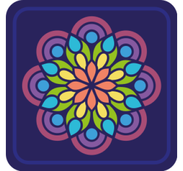 Onderzetters kleurrijk bloemmotief - TenStickers