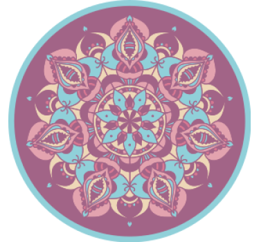 Moderne onderzetters complex bloemig mandala arrangement - TenStickers