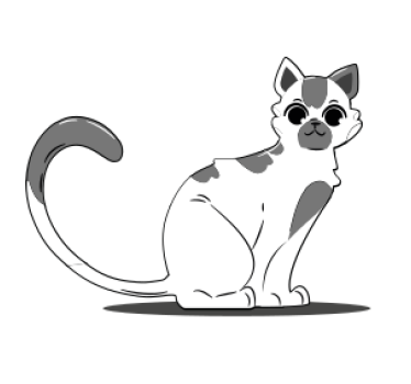 Moderne onderzetters schattige kattenfiguur - TenStickers