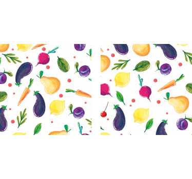 Moderne onderzetters kleurvol fruitpatroon - TenStickers