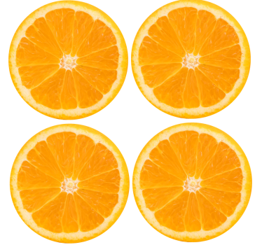 Moderne onderzetters citrusvruchten schijfjes set - TenStickers