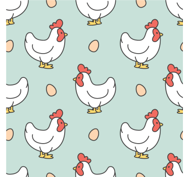 Moderne onderzetters met kippen en eieren motief - TenStickers