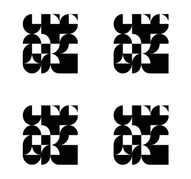 Moderne onderzetters geometrische monochrome patronen - TenStickers
