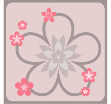 Moderne onderzetters bloemig elegant patroon - TenStickers