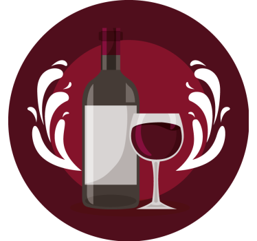 Bier onderzetters fles en glas - TenStickers