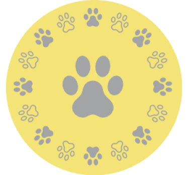 Moderne onderzetters met pootafdrukken patroon - TenStickers