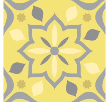 Onderzetters bruiloft bloemenprint ontwerp - TenStickers