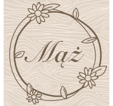 Gepersonaliseerde onderzetters bloemig frame monogram - TenStickers