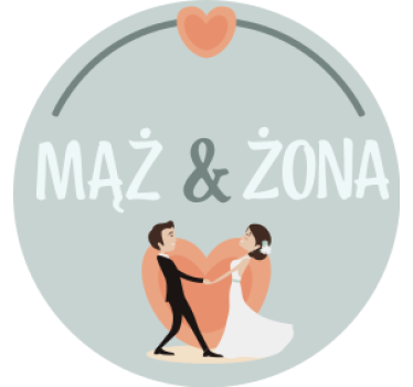 Onderzetters bruiloft bruid bruidegom hart - TenStickers