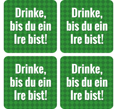 Bier onderzetters groene ruit citaten - TenStickers