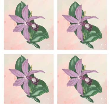 Moderne onderzetters elegante orchidee bloesem - TenStickers