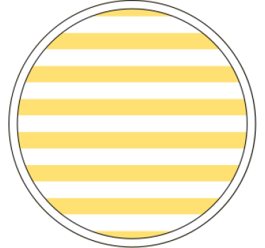Onderzetters gestreept geel patroon - TenStickers