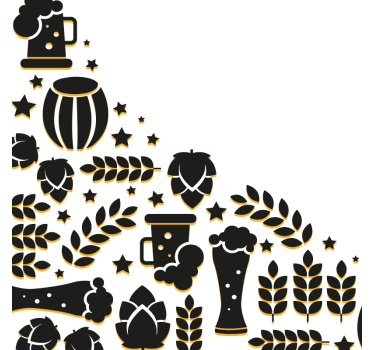 Bier onderzetters bier elementen samenstelling - TenStickers