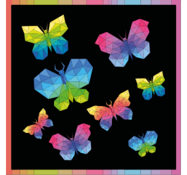 Enge onderzetters kleurrijke geometrische vlinders - TenStickers