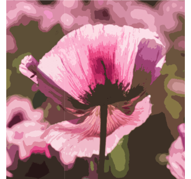 Moderne onderzetters stralend botanisch motief - TenStickers