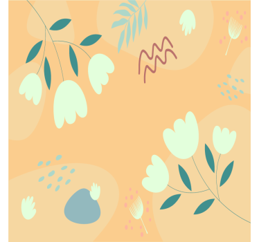 Moderne onderzetters met bloemminimalistische patronen - TenStickers