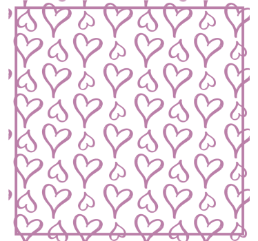 Harten patroon print Moderne onderzetters - TenStickers