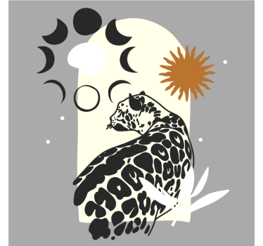 Enge onderzetters elegante luipaard silhouet - TenStickers