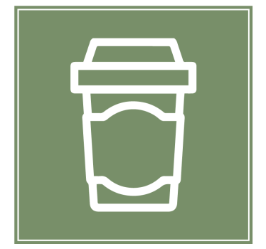Moderne onderzetters koffiemok illustratie - TenStickers