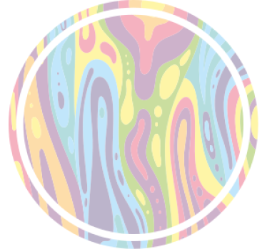 Onderzetters golfachtig pastelpatroon - TenStickers
