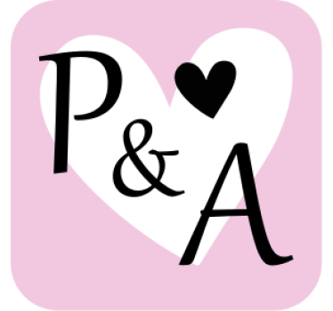 Onderzetters bruiloft hart motief initialen - TenStickers