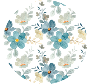 Moderne onderzetters met botanische textuurafwerking - TenStickers