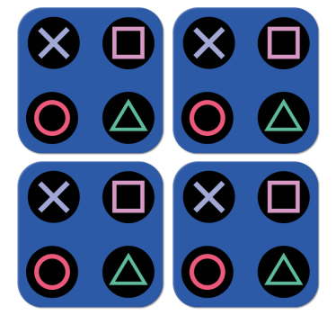 Bier onderzetters Grappig kleurrijk playstation-patroon - TenStickers