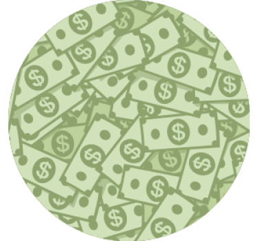 Moderne onderzetters cash pattern grafiek - TenStickers