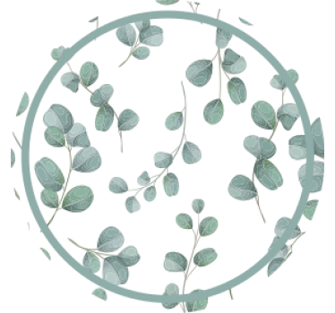 Onderzetters eucalyptus bladpatroon - TenStickers