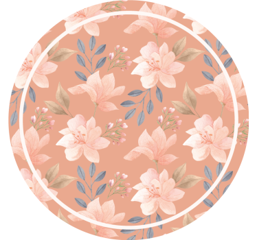 Moderne onderzetters met bloempatroon en bladeren - TenStickers