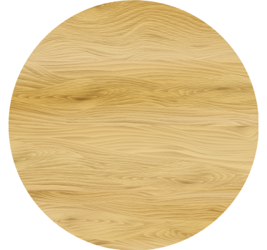 Onderzetters natuurlijke houten cirkelvormige oppervlak - TenStickers