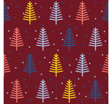Kerst onderzetters kleurrijk boompatroon - TenStickers