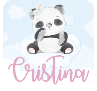 Gepersonaliseerde onderzetters met een speelse panda - TenStickers