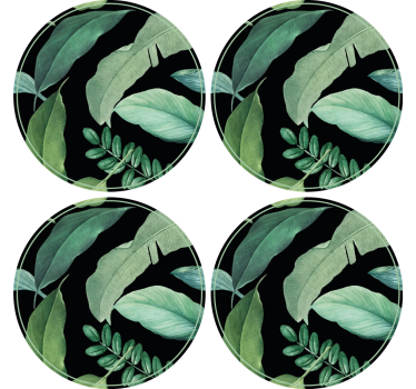 Onderzetters bladgroene compositie - TenStickers