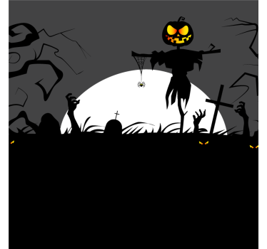Halloween onderzetters heilige boer met pompoen - TenStickers
