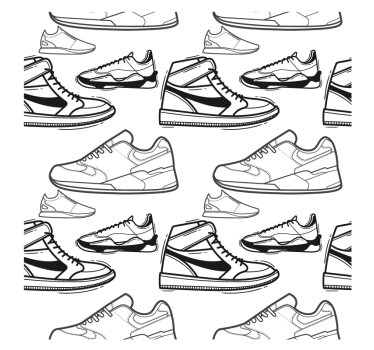 Moderne onderzetters met sneakeromtrekpatronen - TenStickers