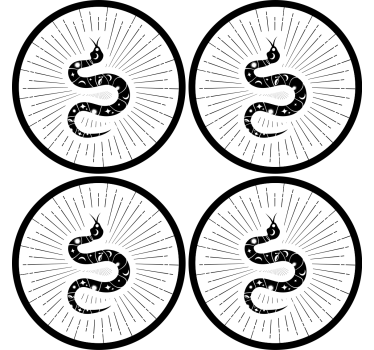 Enge onderzetters abstract slang motief - TenStickers