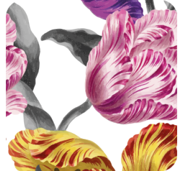 Moderne onderzetters met levendige botanische motieven - TenStickers