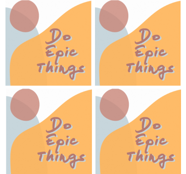 Citaat onderzetters inspirerende boodschap ontwerp - TenStickers