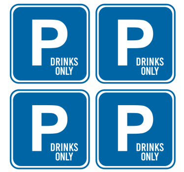 Citaat onderzetters gereserveerde drankmelding - TenStickers