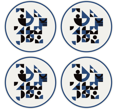 Moderne onderzetters geometrische vormindeling - TenStickers