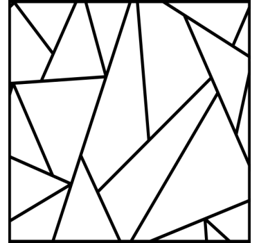 Onderzetters geometrische zwarte lijnen - TenStickers